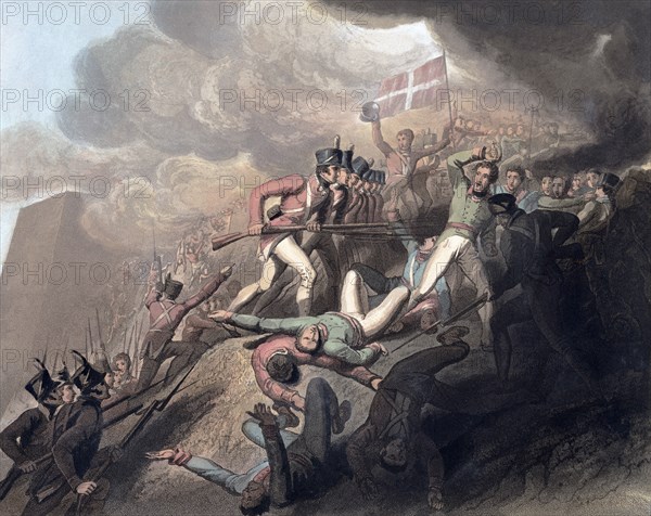 Capture of San Sebastian, Spain, 31st August 1813 (1819). Artist: T Fielding