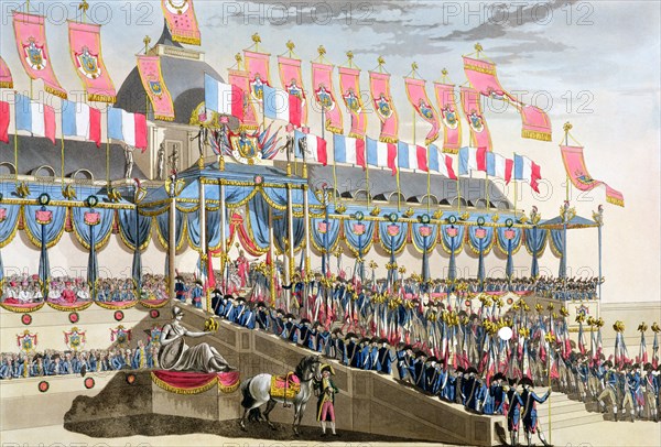 'Sacred Festival and Coronation of their Imperial Majesties', Paris, 1804 (1806).  Artist: Francois Aubertin