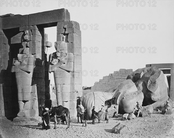 The Ramesseum, Thebes, Egypt, 1858. Artist: Francis Frith
