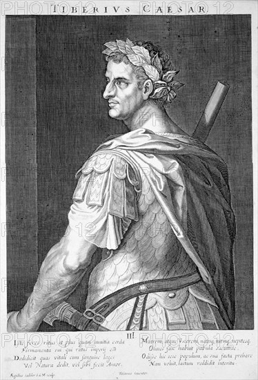 Tiberius, Roman Emperor, (c1590-1629). Artist: Aegidius Sadeler II