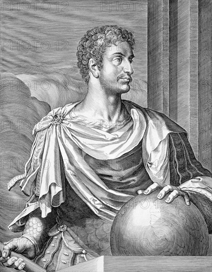 Augustus, Roman Emperor, (c1590-1629). Artist: Aegidius Sadeler II