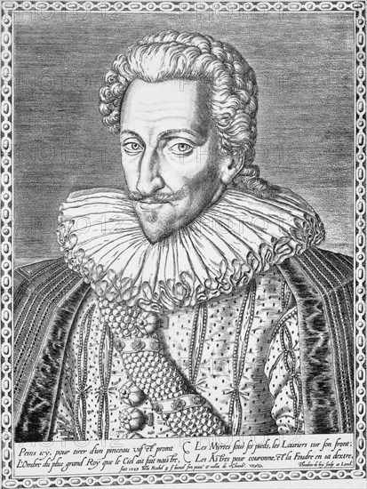 Henri IV of France as King of Navarre, 1589. Artist: Theodore de Bry