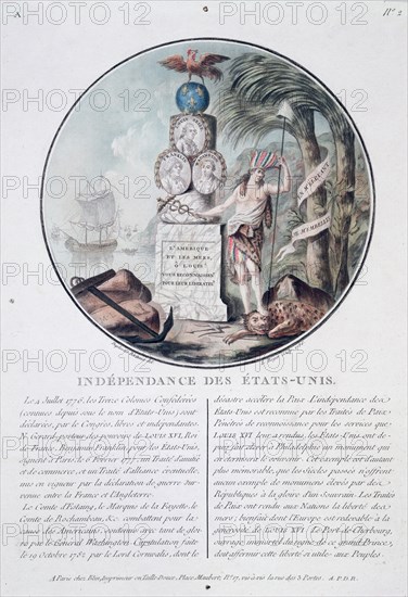 Independence of the United States, 1786. Artist: L Roger