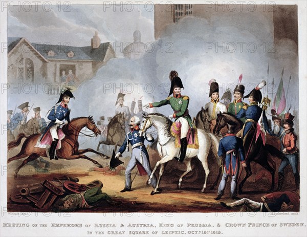 The Allied commanders at Leipzig, 1813 (1815). Artist: Thomas Sutherland