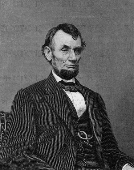 Abraham Lincoln, 16th President of the United States, 19th century. Artist: William G Jackman