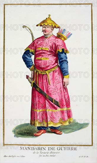 A Mandarin warlord, 1780. Artist: Pierre Duflos