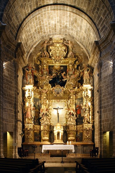 Church interior, Alcudia, Mallorca, Spain.