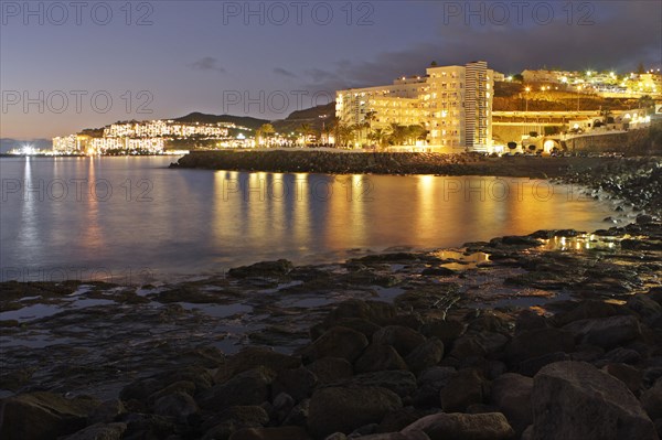 Looking towards Patalavaca from Arguineguin, Gran Canaria, Canary Islands, Spain.
