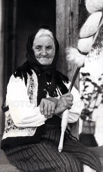 Elderly woman, Bistrita Valley, Moldavia, north-east Romania, c1920-c1945. Artist: Adolph Chevalier