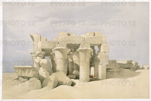 Temple of Sobek and Horuss at Kom Ombo, Egypt, 19th century. Artist: David Roberts