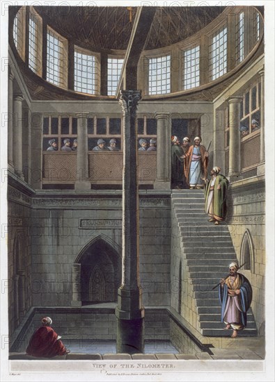 View of the nilometer, Cairo, Egypt, 1802. Artist: Thomas Milton