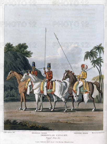 'Irregular Cavalry, Bengal Army 1817' (1819). Artist: Havell & Son
