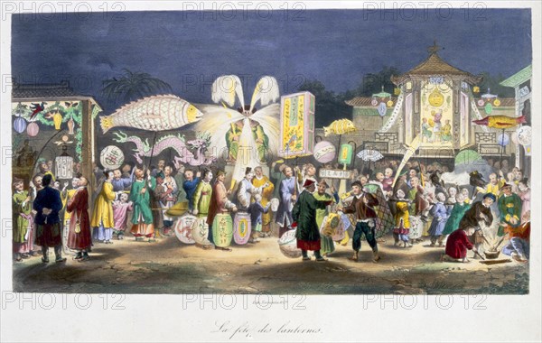 The Festival of the Lanterns, China, 1824-1827. Artist: Unknown