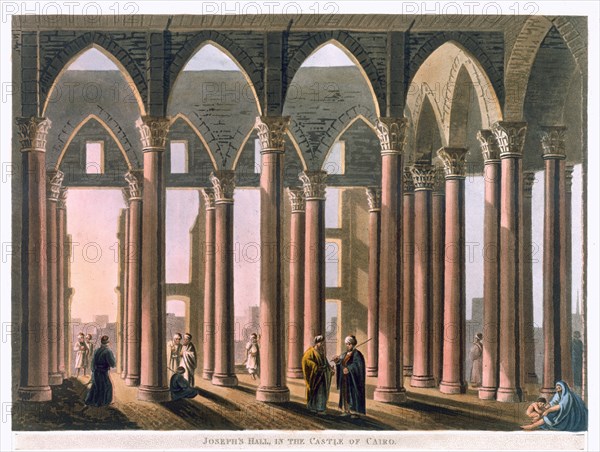 Joseph's Hall in the Citadel of Cairo, Egypt, 1802. Artist: Thomas Milton