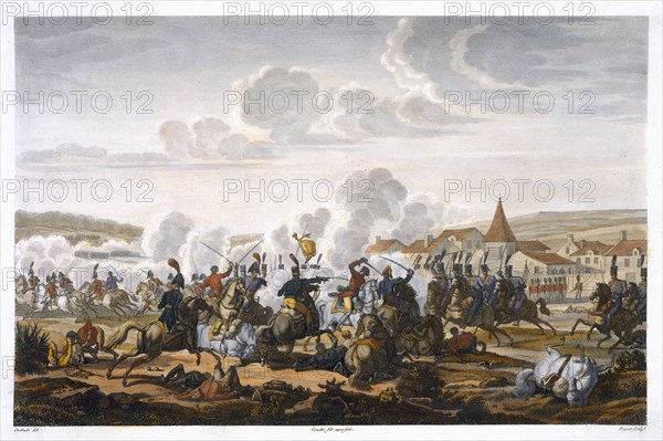 'The Death of Prince Ludwig of Prussia at the Battle of Saalfeld, 10 October 1806'. Creator: Louis Francois Couche.