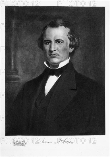 Andrew Johnson, 17th President of the United States of America, 19th century. Artist: Unknown