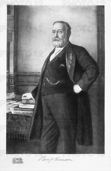Benjamin Harrison, 23rd President of the United States of America, (1901). Artist: Unknown