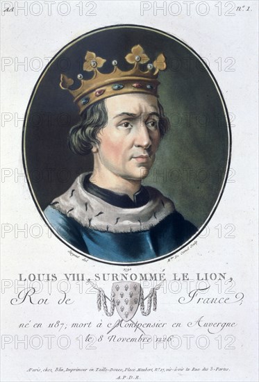 Louis VIII, known as 'the Lion', King of France, (1790). Artist: Marie Jeanne Louise Francoise Suzanne Champion de Cernel