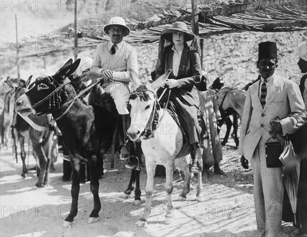 Visitors to the Tomb of Tutankhamun, Valley of the Kings, Egypt, 1922. Artist: Harry Burton