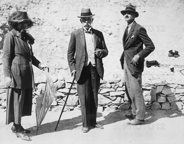 Visitors to the Tomb of Tutankhamun, Valley of the Kings, Egypt, 1923. Artist: Harry Burton