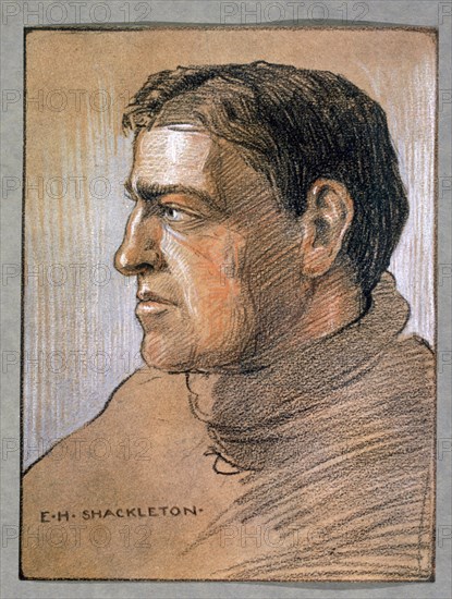 Ernest Shackleton, British explorer, c1909. Artist: Unknown