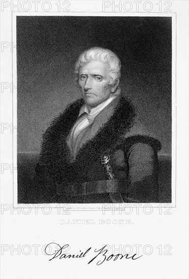 Daniel Boone, American pioneer and hunter, (19th century). Artist: James Barton Longacre