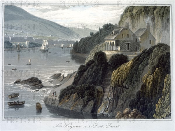 'Near Kingswear, on the Dart, Devon', 1825. Artist: William Daniell