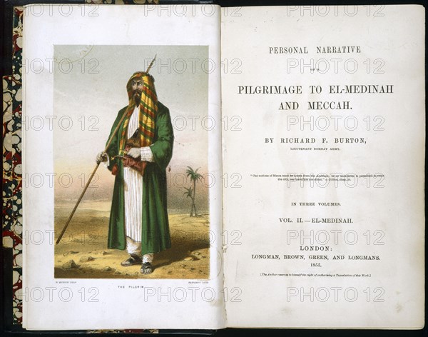 Personal Narrative of a Pilgrimage to El-Medinah and Meccah by Richard Burton, 1855. Artist: Unknown