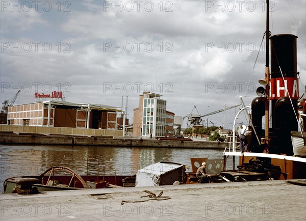 The harbour of Malmo, Scania, Sweden, 1960s Artist: Göran Algård