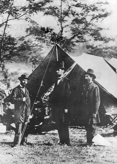 President Lincoln and General George McClellan, c1861-1862. Artist: Unknown