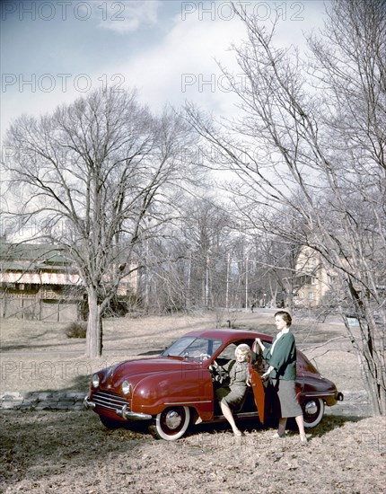 Saab 92 car, Sweden, 1952-1953. Artist: Göran Algård