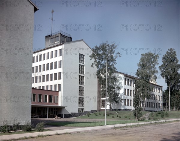 Newly built block of flats, Helsinki, Finland, 1970s. Artist: Göran Algård