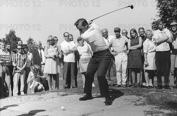 American golfer Arnold Palmer playing at Lidingö Golf Club, Sweden, 1968. Artist: Unknown