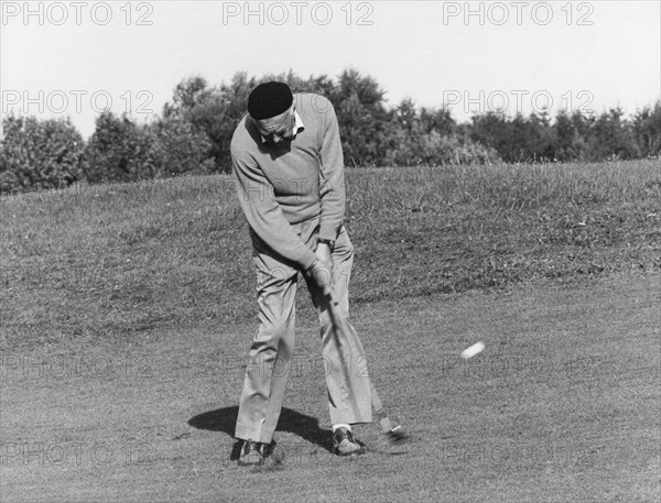 Prince Bertil of Sweden playing golf, Båstad, Sweden, 1973. Artist: Unknown