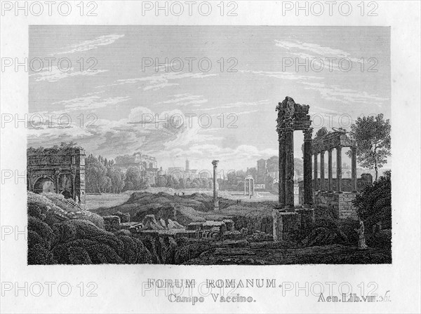 Forum Romanum, Campo Vaccino. Artist: Unknown