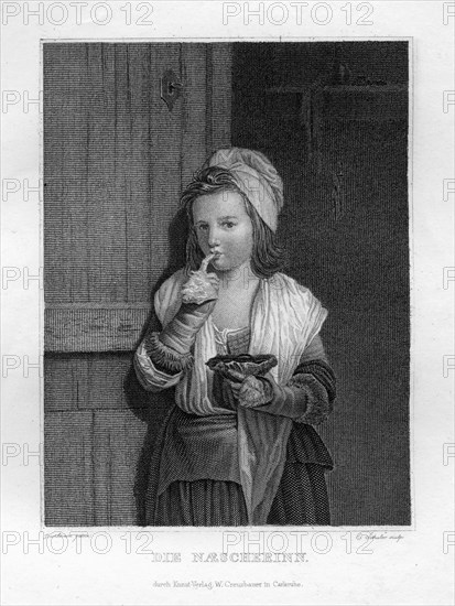 Girl eating, c1833. Artist: Edouard Schuler