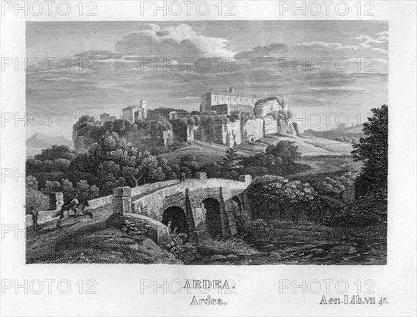 The town of Ardea, Lazio, Italy, c1833. Artist: Unknown