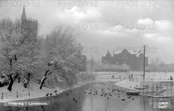 Winter's day, Landskrona, Sweden 1925. Artist: Unknown