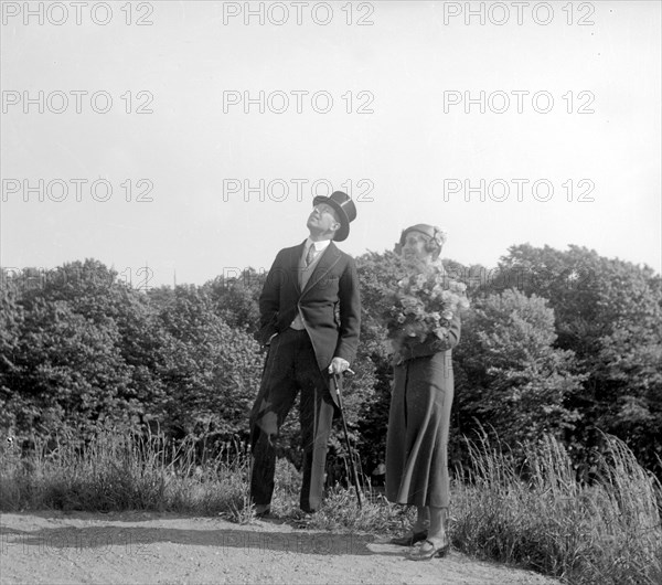 Crown Prince Gustav Adolf and Crown Princess Louise visit Landskrona, Sweden, 1932. Artist: Unknown