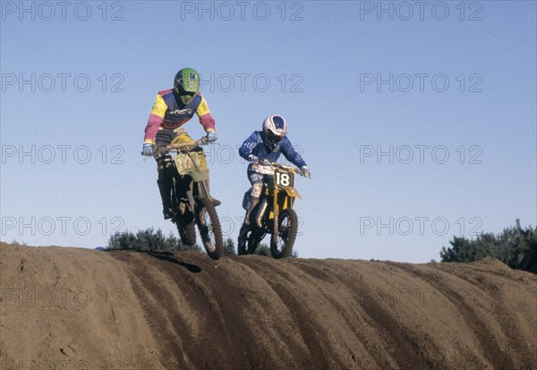 Moto-cross race, Saxtorp, Sweden, 1990. Artist: Unknown