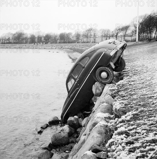 A car accident, Landskrona, Sweden, 1959. Artist: Unknown