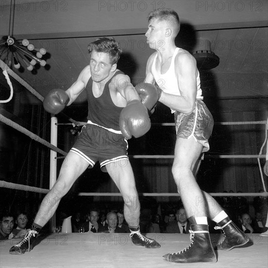 Boxing match, Landskrona, Sweden, 1961. Artist: Unknown