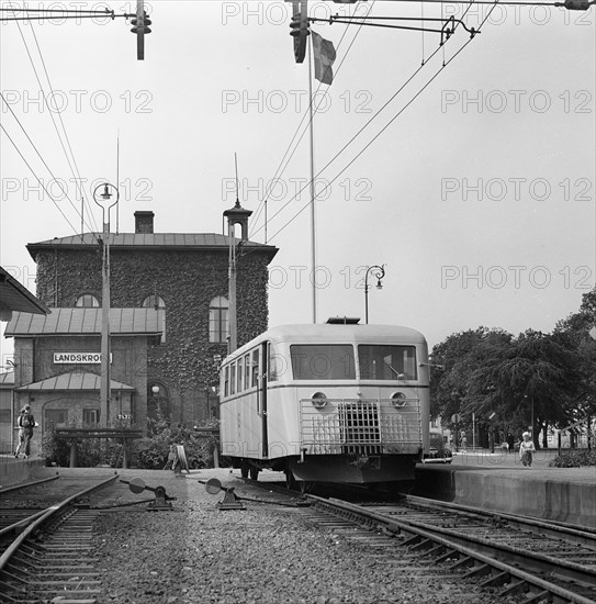 Railcar, Landskrona, Sweden, 1953 Artist: Unknown