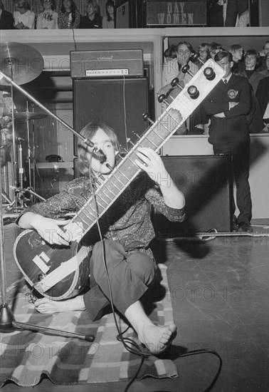 Dave Mason, guitarist with Traffic, in concert at Landskrona, Sweden, 1967. Artist: Unknown