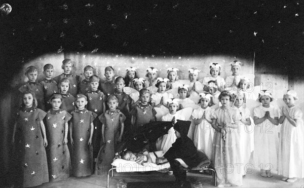 Spring celebration at a day nursery, Landskrona, Sweden, 1943. Artist: Unknown