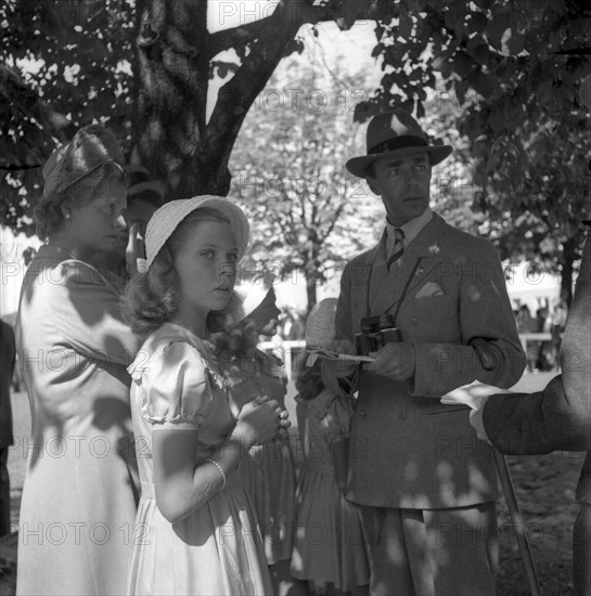 Prince Gustav Adolf visiting Jägersro racecourse, Malmö, Sweden, 1945. Artist: Otto Ohm