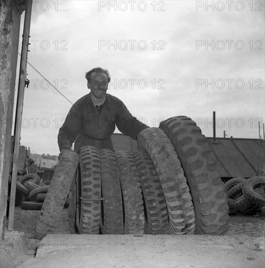 Imported American tyres, Sweden, c1940s(?). Artist: Otto Ohm