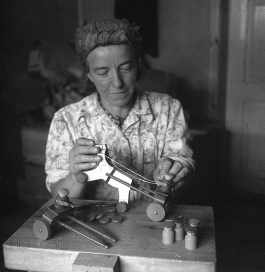 Cottage industry in Småland, Sweden, c1940s(?). Artist: Otto Ohm