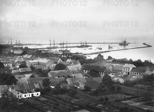 View of the town of Trelleborg, Sweden, c1900. Artist: Unknown