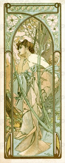 'Reverie of Evening', 1899. Artist: Alphonse Mucha